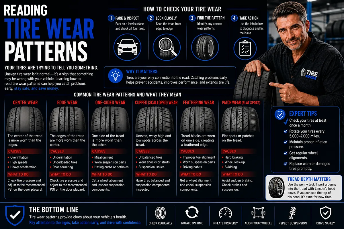 Tire wear patterns explained