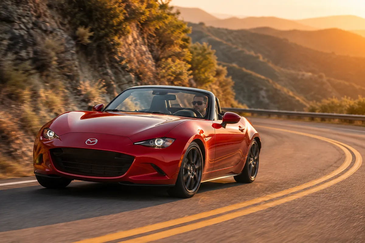 Mazda MX-5 Miata cornering on Michelin Pilot Sport 4S performance tires