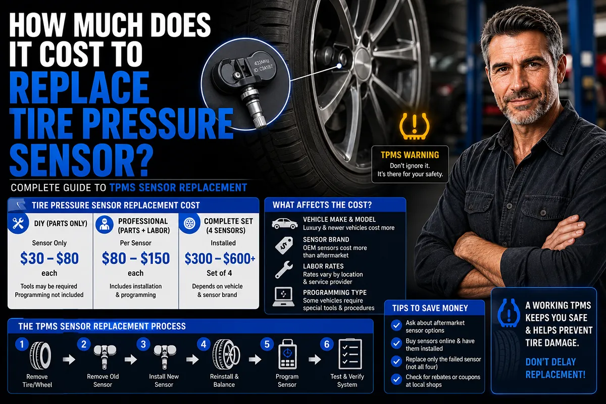 How Much Does It Cost to Replace a Tire Pressure Sensor