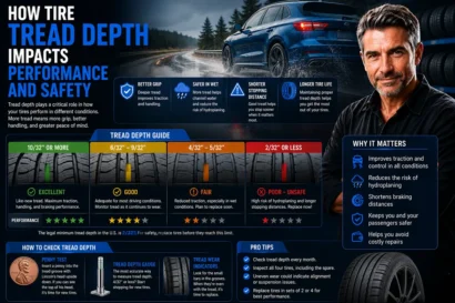 How Tire Tread Depth Impacts Your Safety and Performance