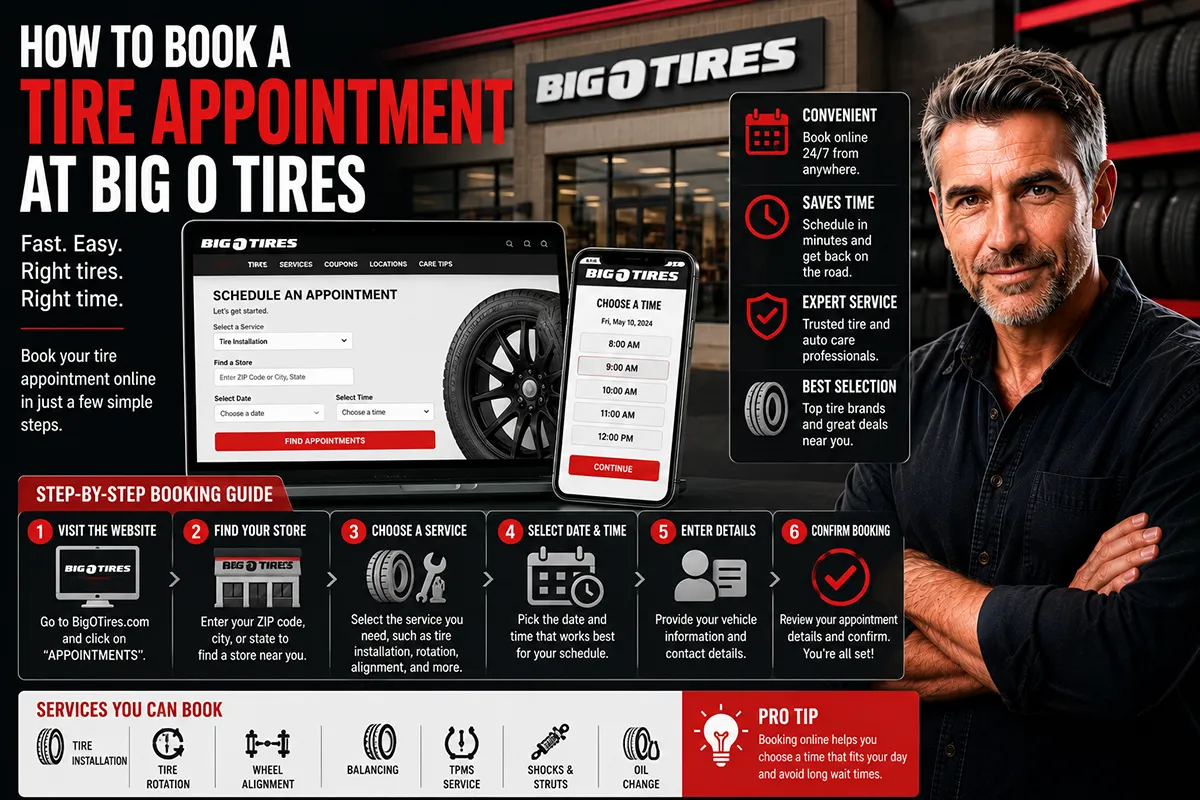 How to Book a Tire Appointment at Big O Tires