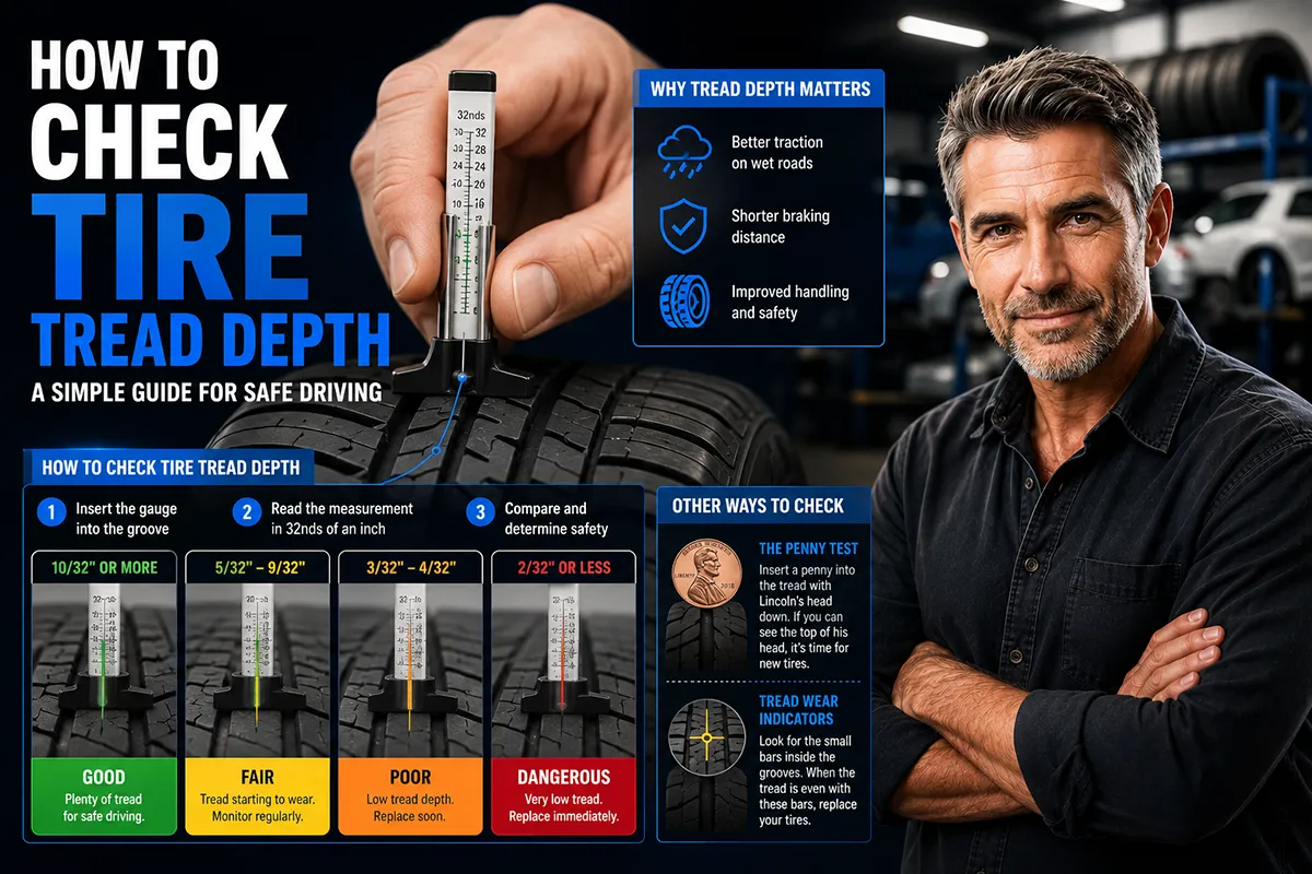 How to Check Tire Tread Depth