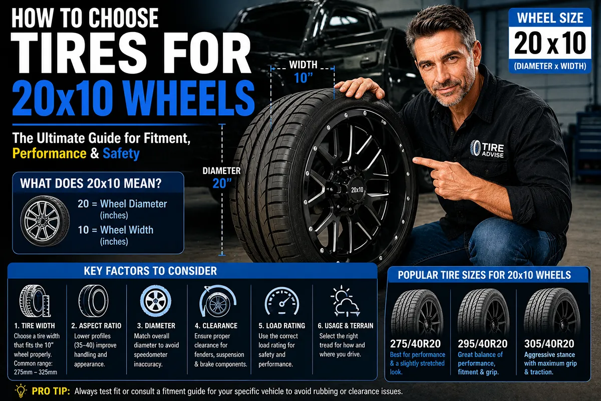 How to Choose the Perfect Tires for Your 20x10 Wheels