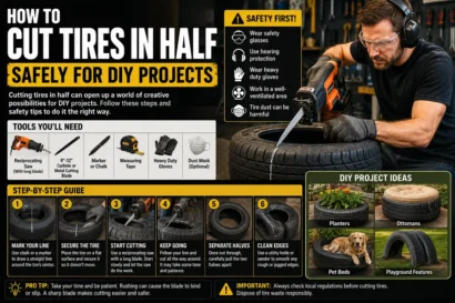 How to Cut Tires in Half Safely for DIY Projects