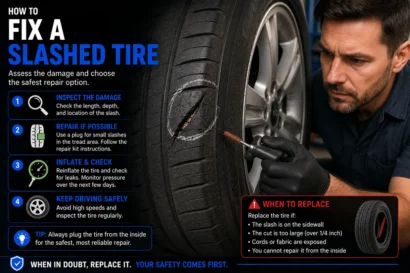 How to Fix a Slashed Tire
