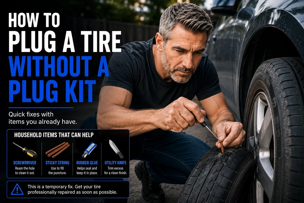 How to Plug a Tire Without a Plug Kit