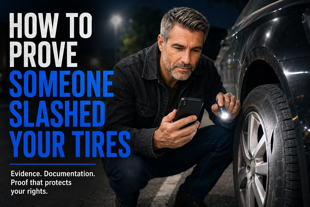 How to Prove Someone Slashed Your Tires