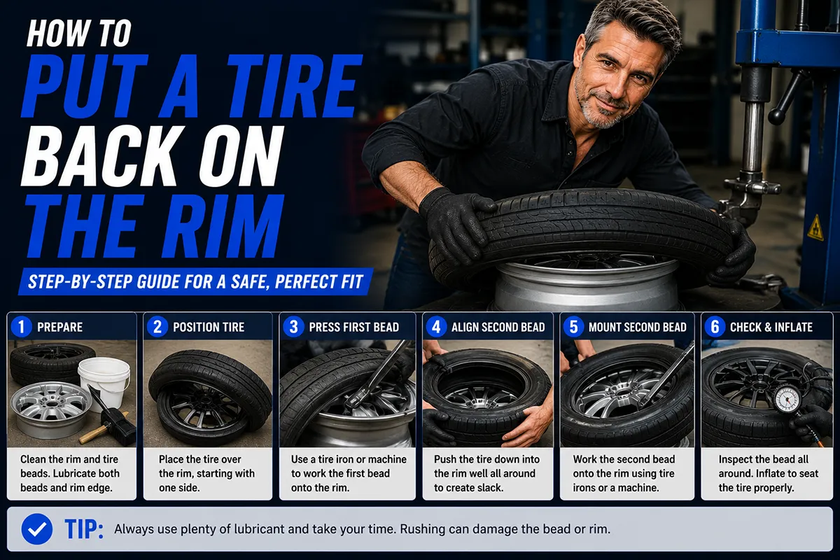 How to Put a Tire Back on the Rim