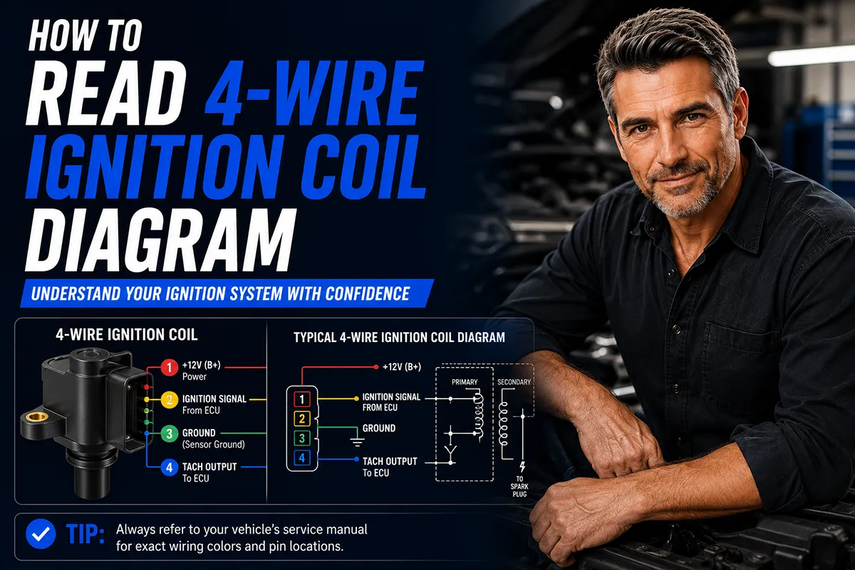 How to Read a 4 Wire Ignition Coil Diagram