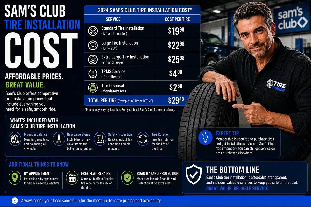 Sam's Club Tire Installation Cost