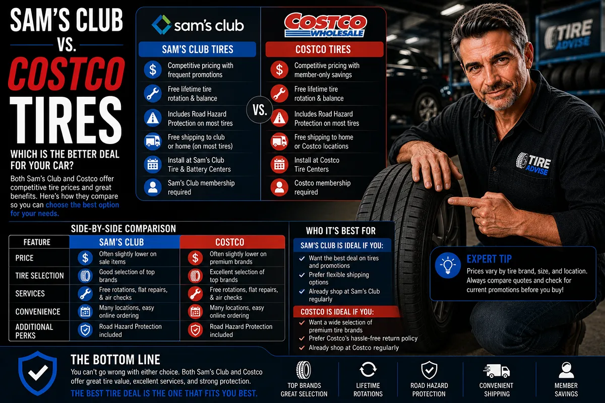 Sam's Club vs Costco Tires