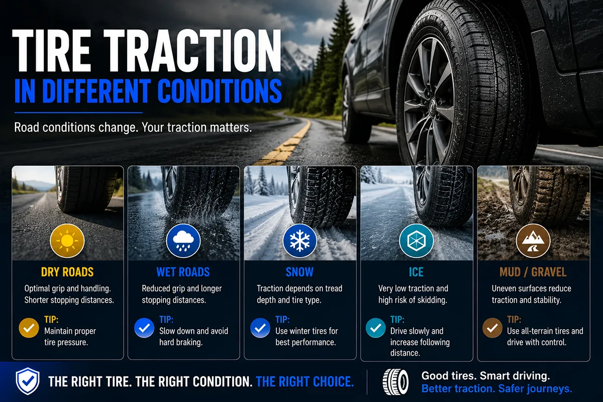 Tire Traction Changes in Different Conditions