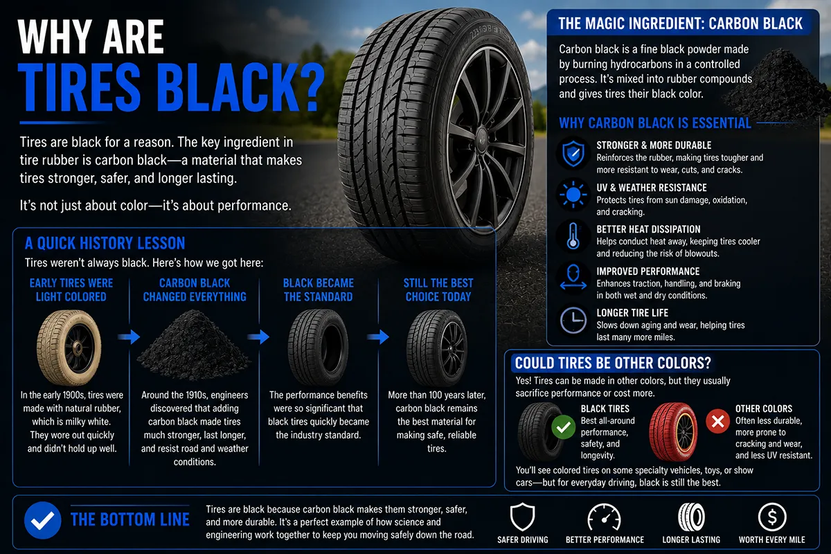 Why Are Tires Black and Not Another Color