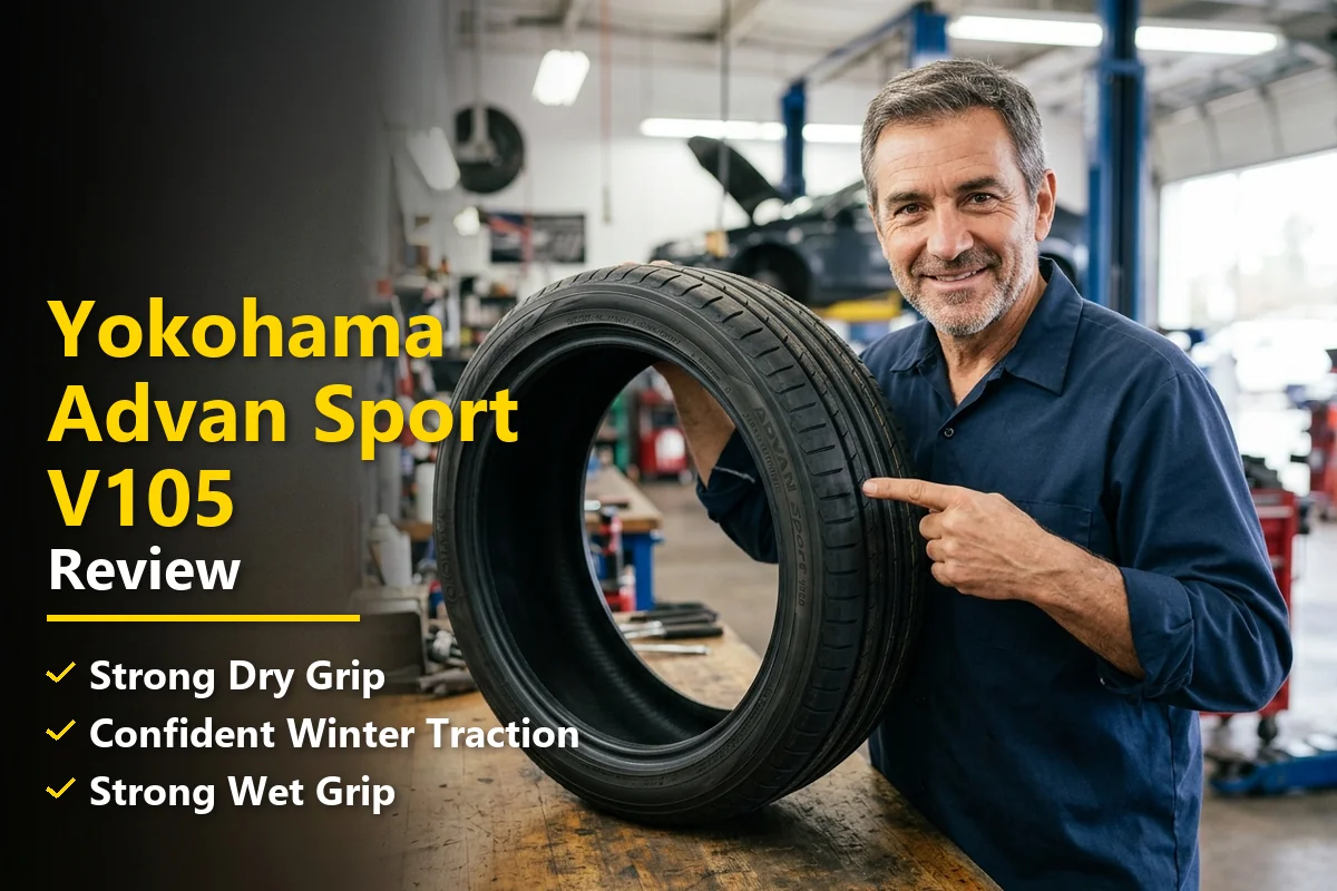 Featured image for Yokohama Advan Sport V105 Review: Is This Ultra-High Performance Tire Worth the Premium Price?