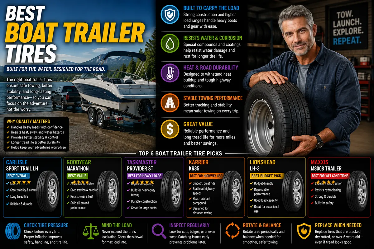 Best Boat Trailer Tires That Won't Leave You Stranded at the Ramp
