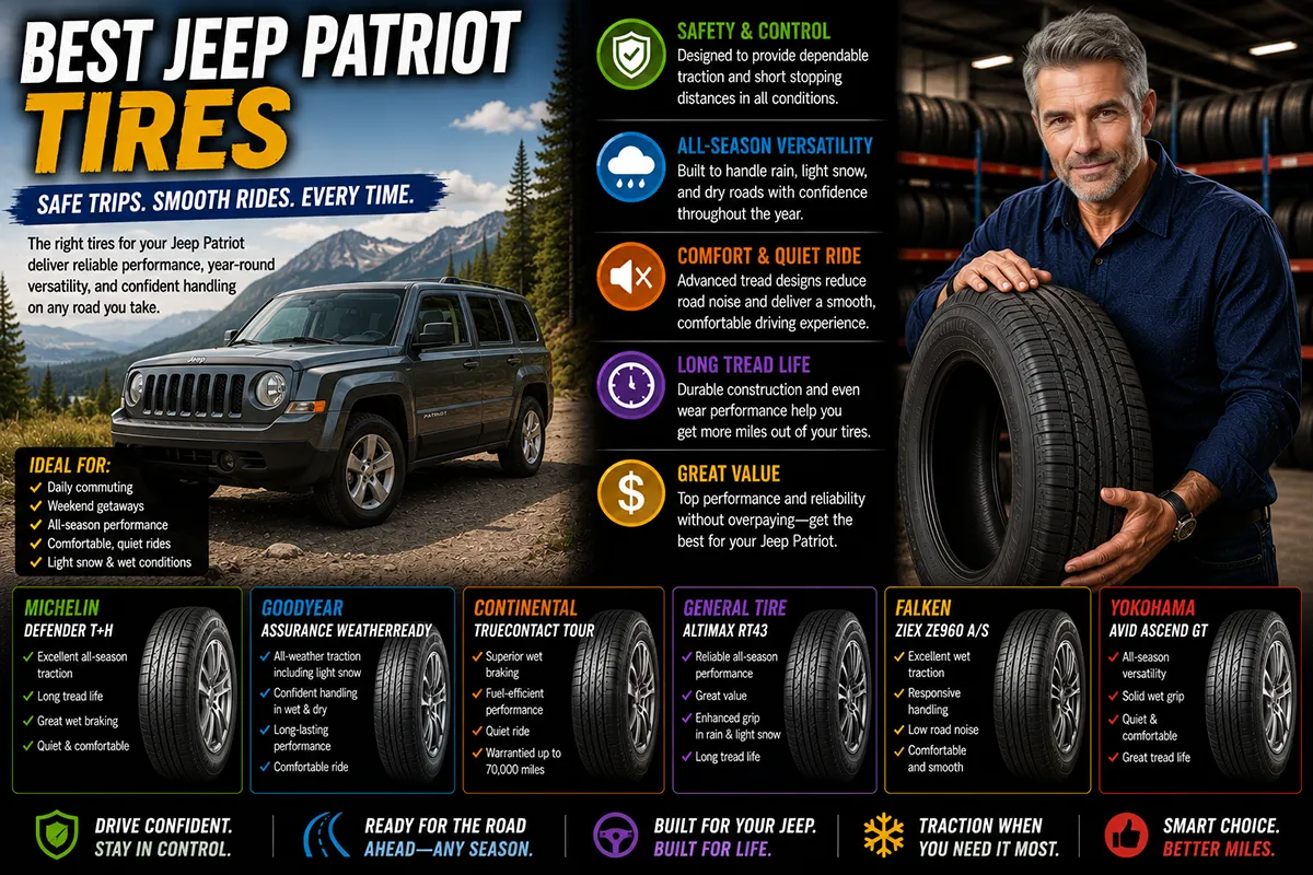 Best Jeep Patriot Tires That Actually Handle Real Roads Well