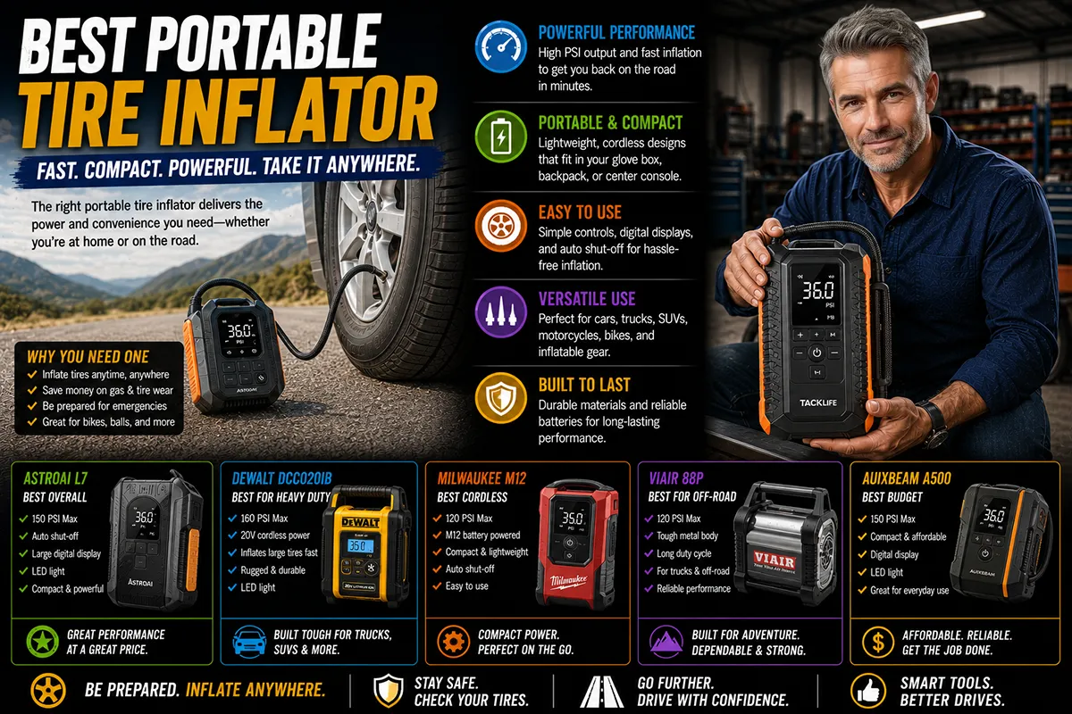 Best Portable Tire Inflators I Actually Tested in 2026