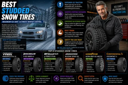 10 Best Studded Snow Tires I Trust for Brutal Winter Driving