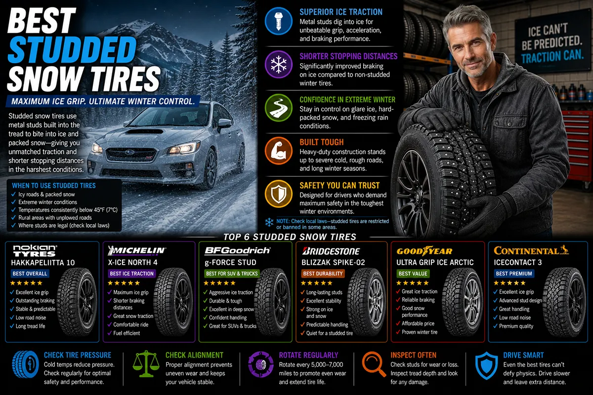 10 Best Studded Snow Tires I Trust for Brutal Winter Driving