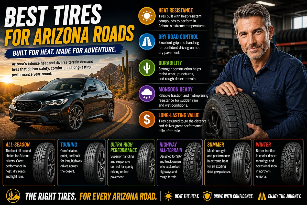 Best Tires for Arizona Roads That Handle Brutal Heat and Dust