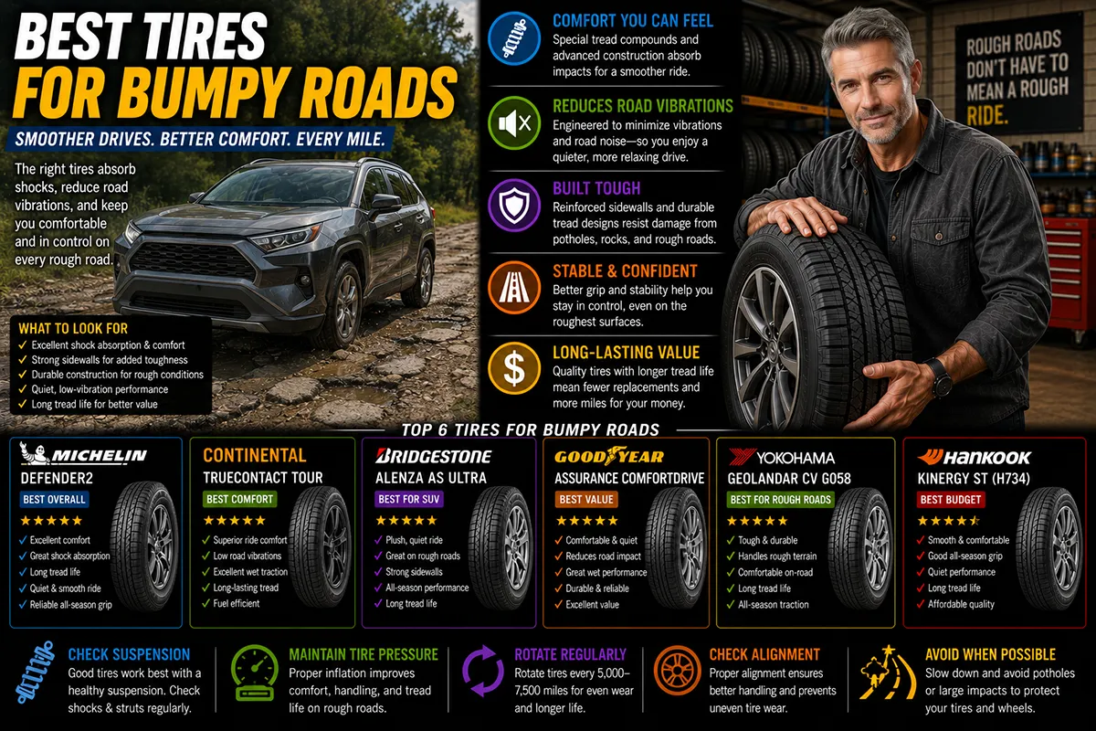 10 Best Tires for Bumpy Roads That Actually Absorb the Punishment