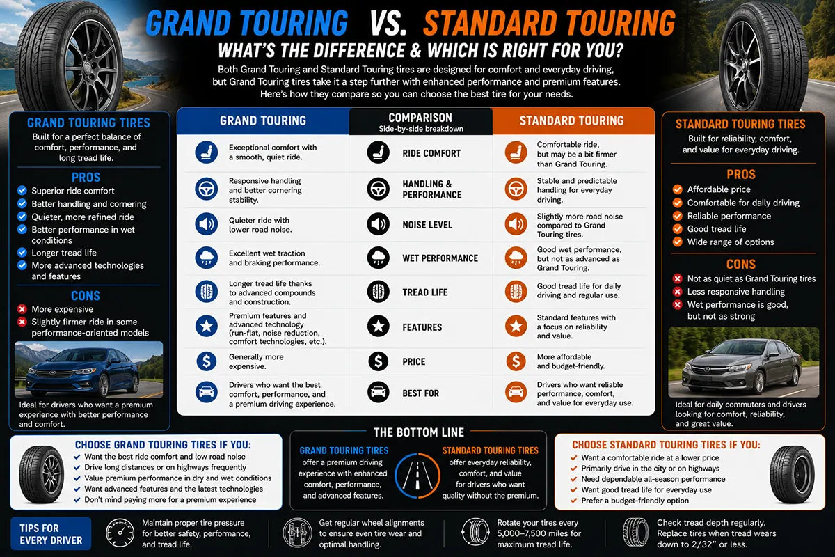 Grand Touring vs Standard Touring Tires