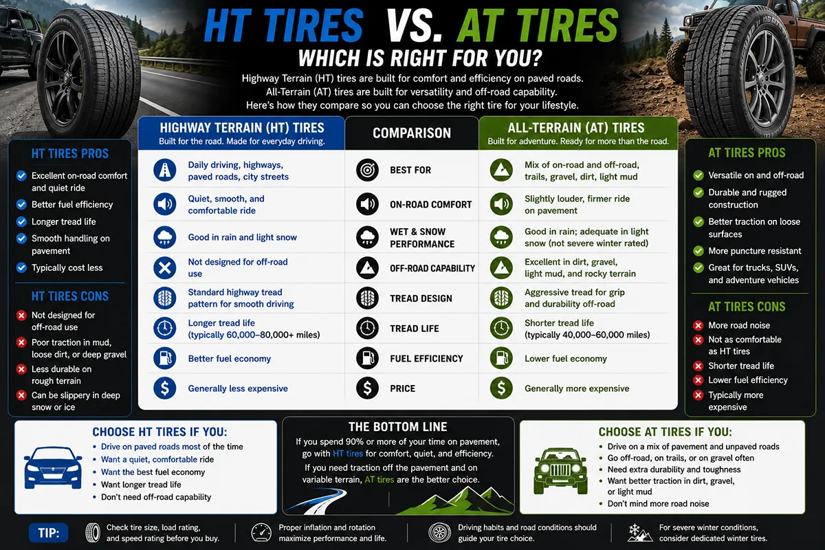 HT vs AT tires: which is best?