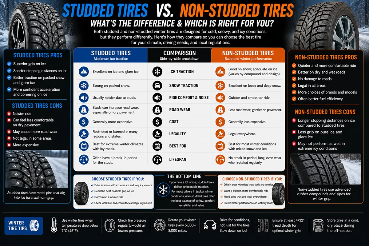 Studded vs Non Studded Tires