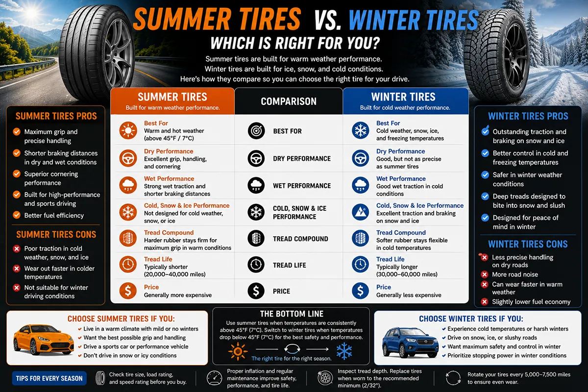 Summer Tires vs Winter Tires