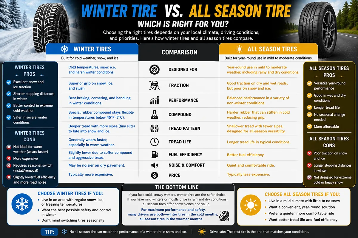 Winter tire vs all season Tire